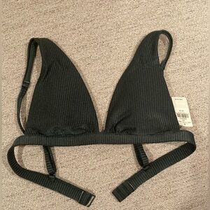 XS American Eagle Aerie Triangle Bikini Top. Deep Forest Green. NWT